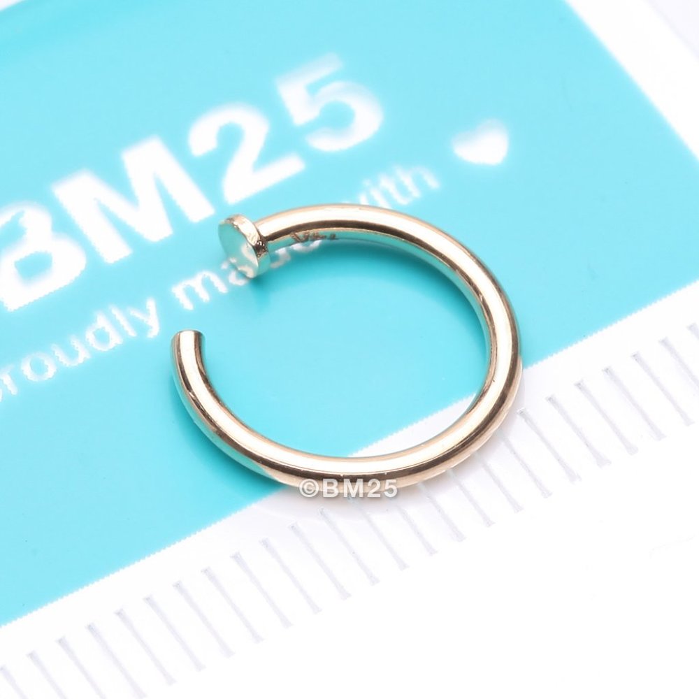 14 Karat Gold Basic Nose Hoop Ring